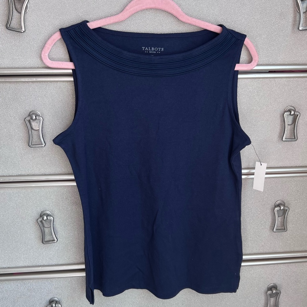 Talbots | NWT navy tank size PL